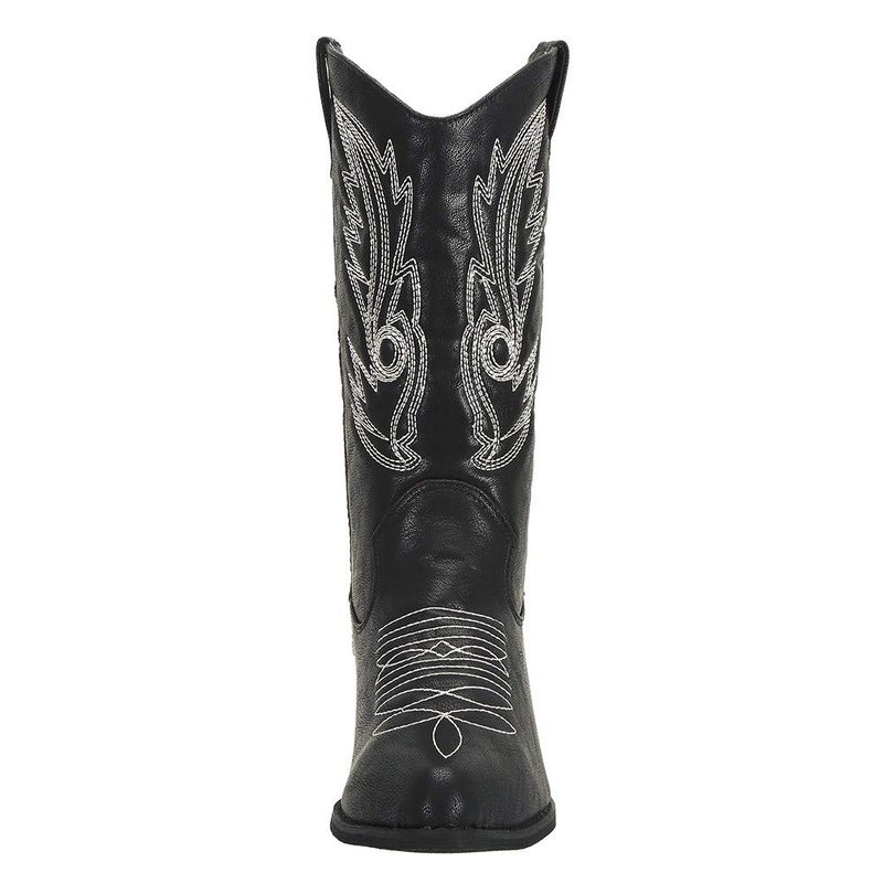 SheSole Women's Wide Calf Western Cowgirl Cowboy Boots Black Size 8 - Image 2